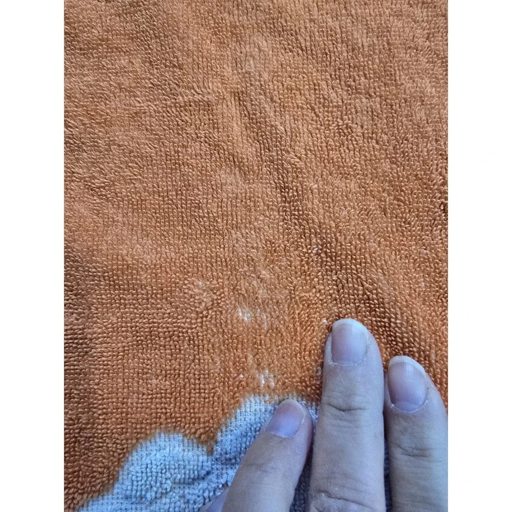 Vintage Sears Drylon Hand Towel And Wash Cloth Orange Retro MCM